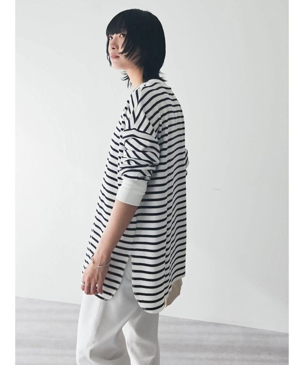 Green Parks ワッフルプルオーバー Border