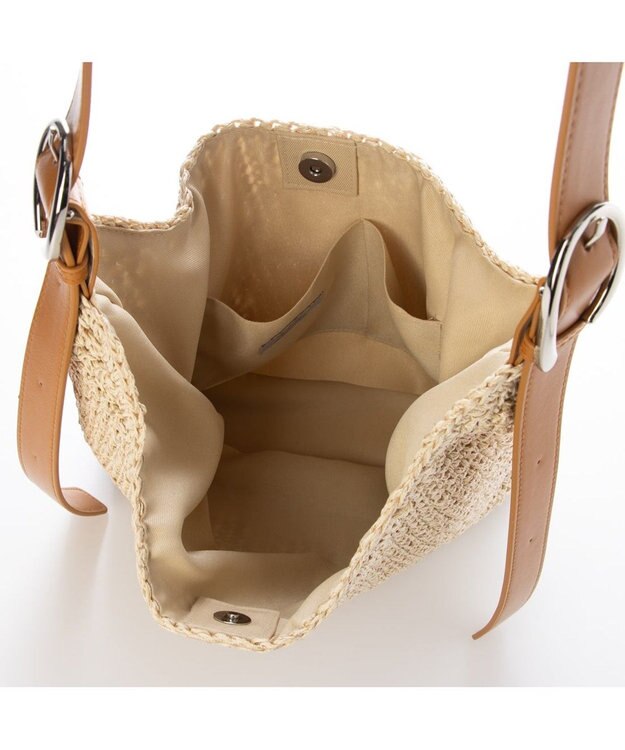 UNBILLION カシュカシュ cachecache / フリーハンドルクロッシュトート カゴバッグ キャメル