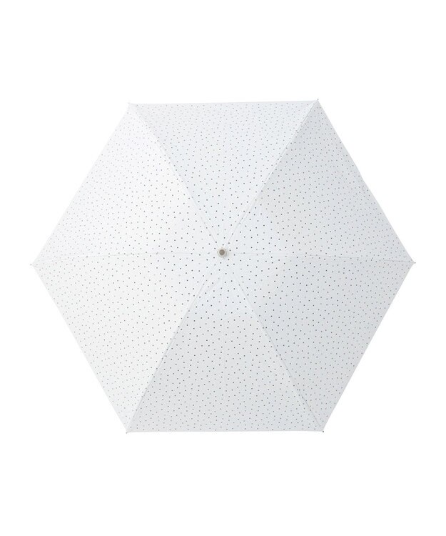 MOONBAT Fuwacool(フワクール) フワクールホワイト 晴雨兼用日傘 折りたたみ傘 ランダムドット 軽量 一級遮光／遮熱／UV ホワイト