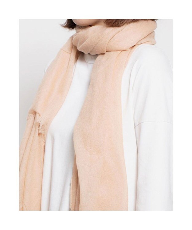 UNBILLION カシュネ cache nez / カシミヤエアリー無地ストール ピンク