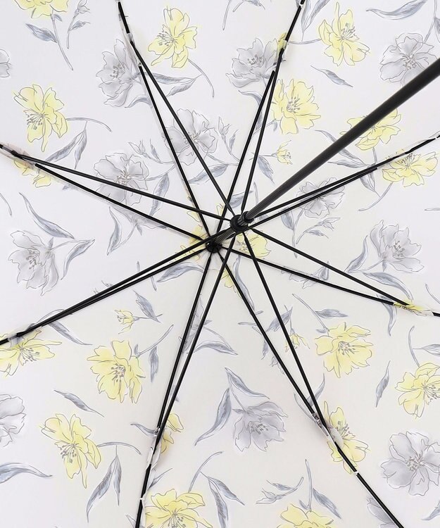 ANY SIS 【WEB限定】晴雨兼用アクアラインフラワー 長傘 ライトグレー系