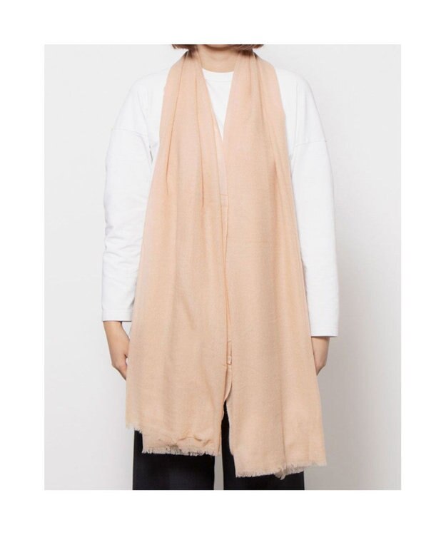 UNBILLION カシュネ cache nez / カシミヤエアリー無地ストール ピンク