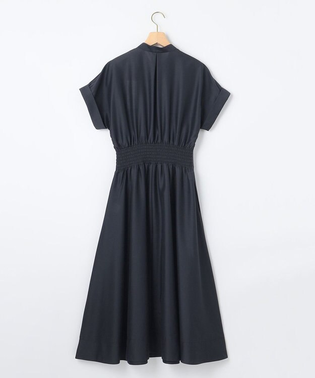 組曲 L 【洗える・涼感】シアーボイル ワンピース ネイビー系