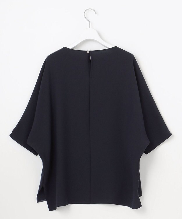 23区 L 【吸水速乾/UVカット/接触冷感】ストレッチジョーゼット ドルマン カットソー ネイビー系