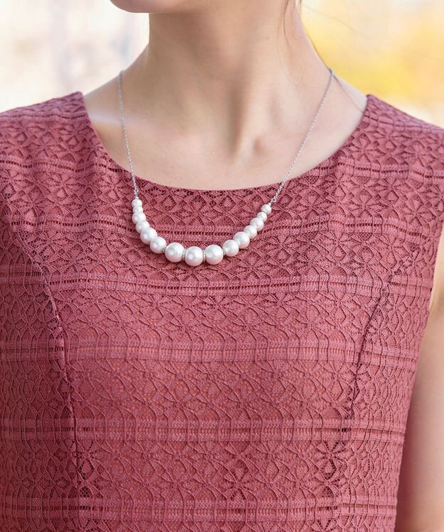 Tiaclasse 【日本製】コットンパール ネックレス シルバー