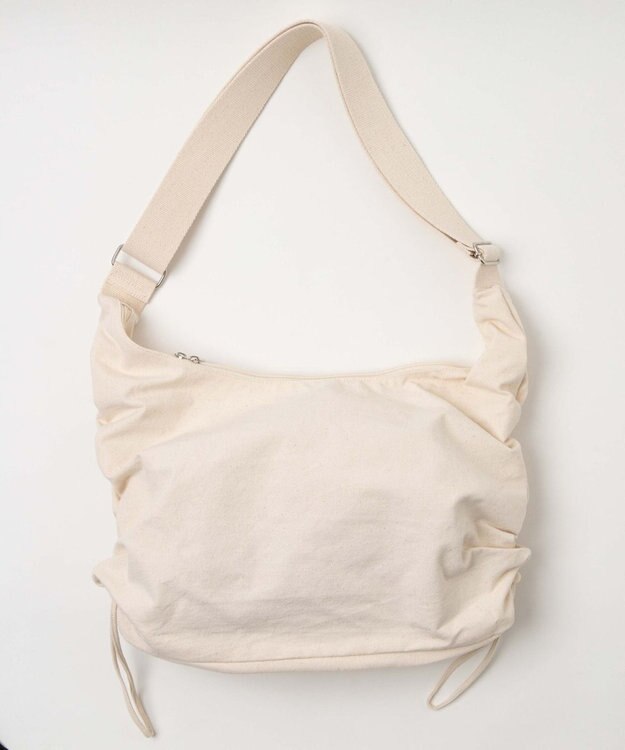 WEGO 【ユニセックスITEM/A4サイズ収納可能】サイドドロストキャンバスショルダー キナリ