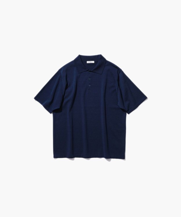ATON FRESCA KNIT | ポロシャツ BLUE