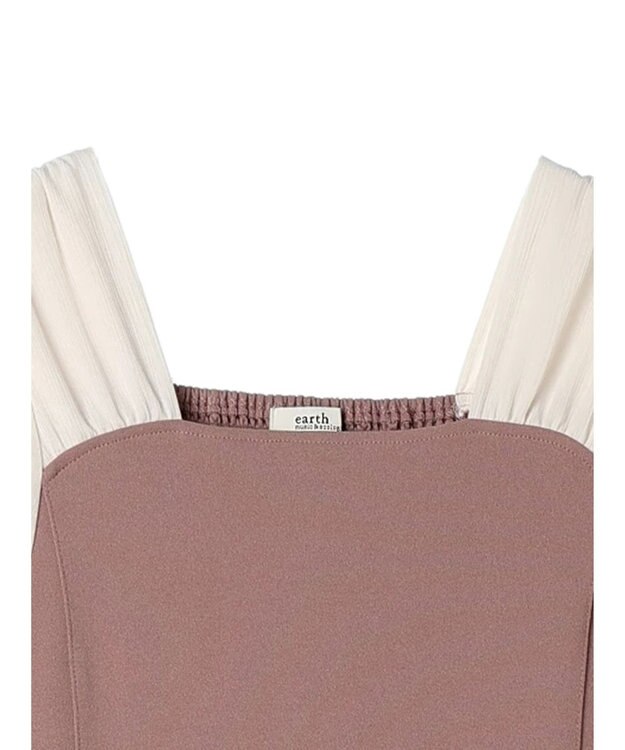 earth music&ecology ショルダードッキングワンピース Mocha