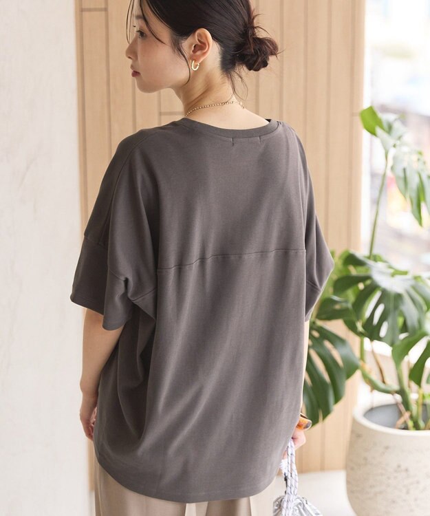 AMERICAN HOLIC 【新色追加】【接触冷感】コクーンシルエットカットソー Charcoal Gray