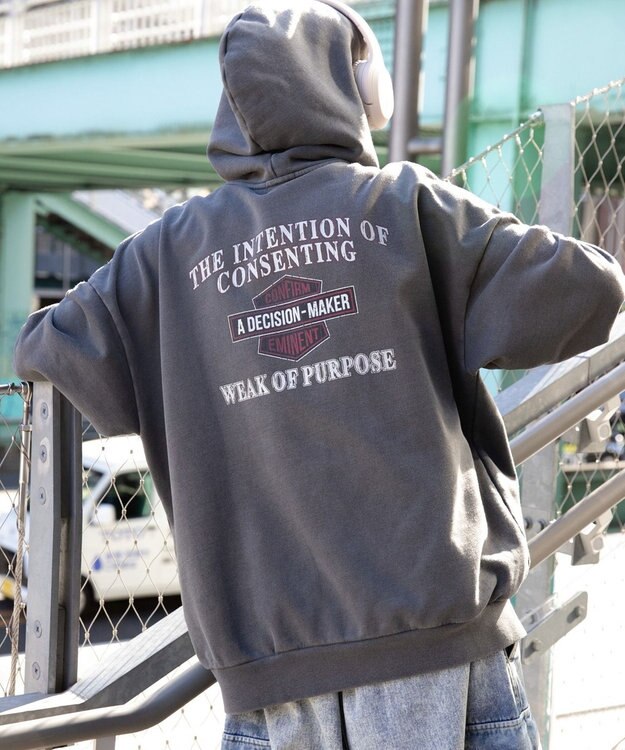 WEGO ピグメントグラフィックプルパーカー 柄2