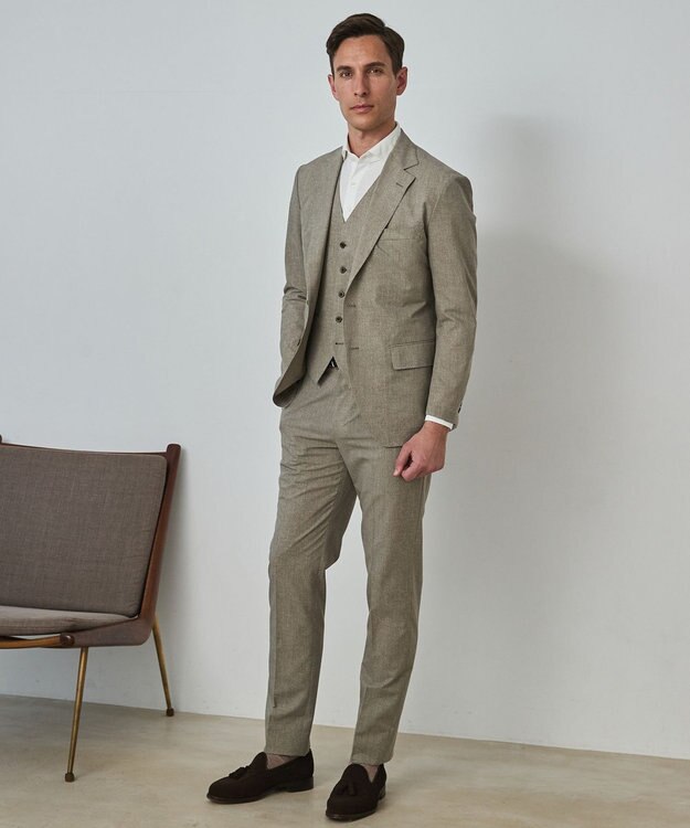 GOTAIRIKU 圧倒的清涼感【夏に必要なカイテキ7機能】クールドッツ セットアップジャケット_クラシックプリント(26年モデル) ベージュ_クラシックプリント