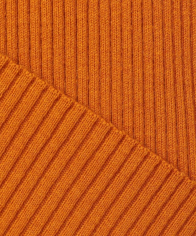 J.PRESS YORK STREET 【WOMEN】ANTI PILLING WOOL リブタートルニット オレンジ系
