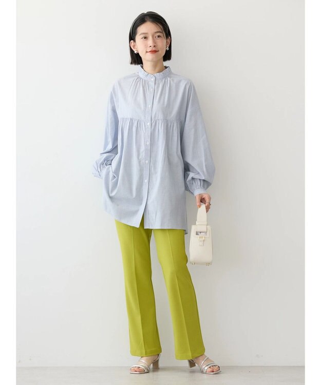 AMERICAN HOLIC サラックール／ＵＶカットフリルシャツチュニック Stripe