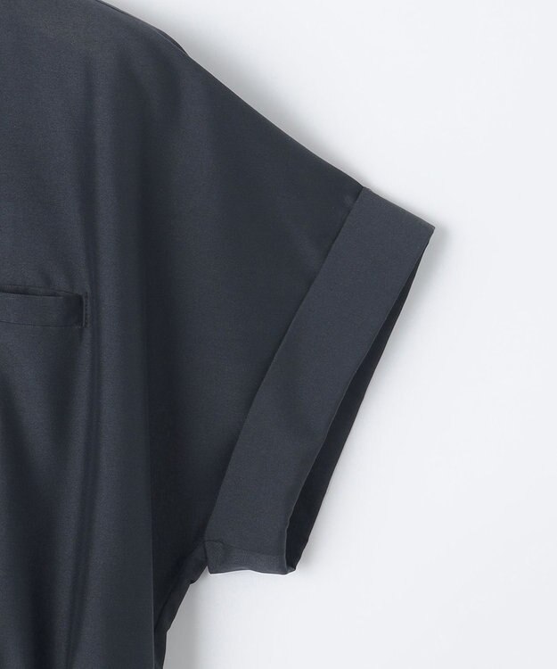 組曲 L 【洗える・涼感】シアーボイル ワンピース ネイビー系