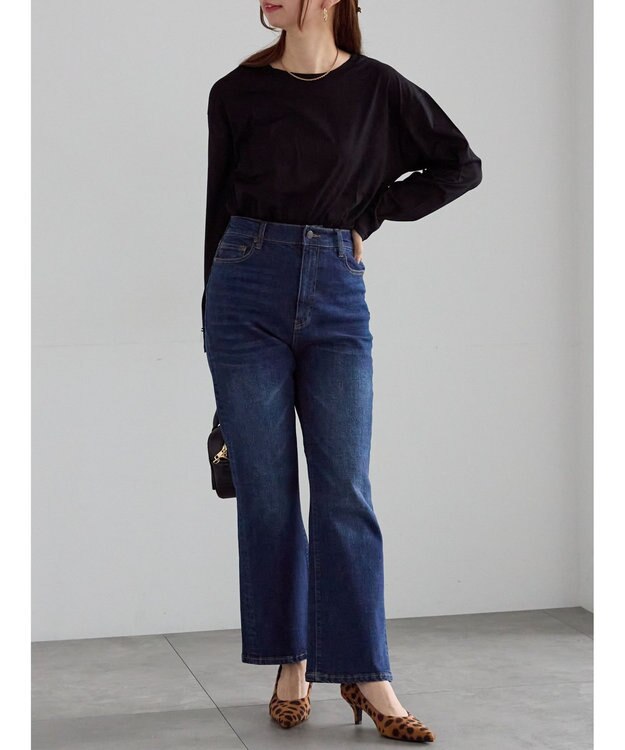 Te chichi シルケット天竺ロングスリーブTee ブラック