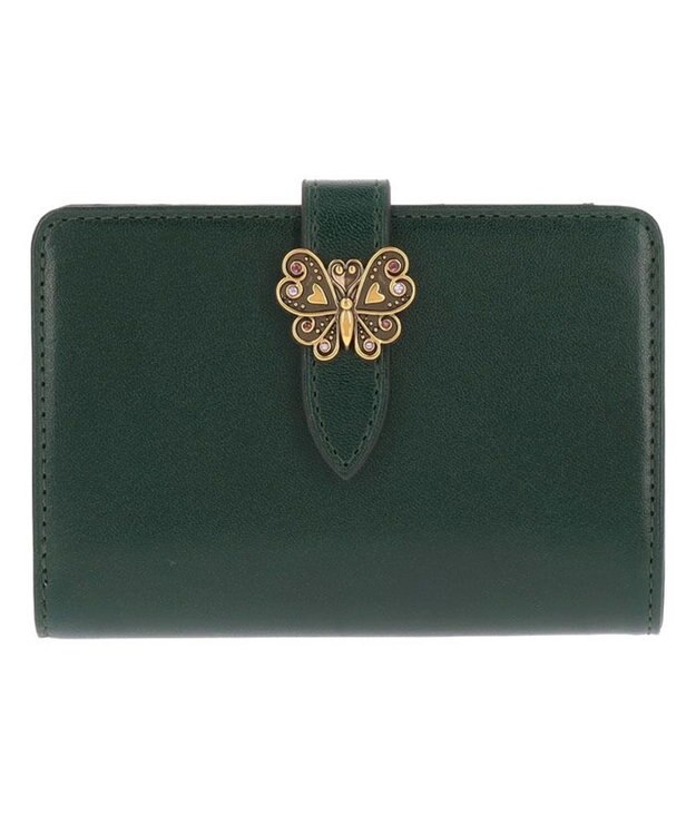 ANNA SUI ロジェ 内ファスナーミニ財布 グリーン
