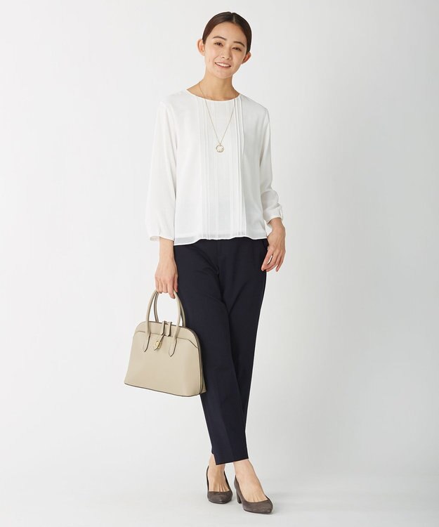 J.PRESS LADIES 【制菌加工・UVカット】アルファクロスジャージー パンツ ネイビー系