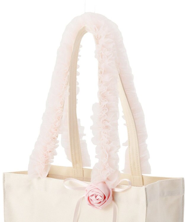 Maison de FLEUR チュールハンドルローズスクエアトートバッグ Pink