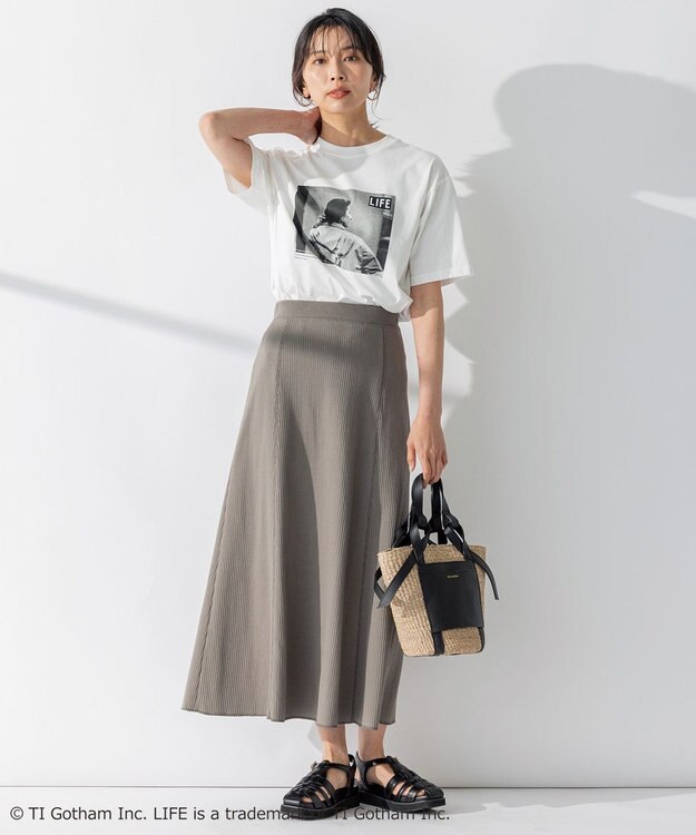 23区 L 【23区/LIFE】PHOTO Tシャツ ホワイト系(raincoat)