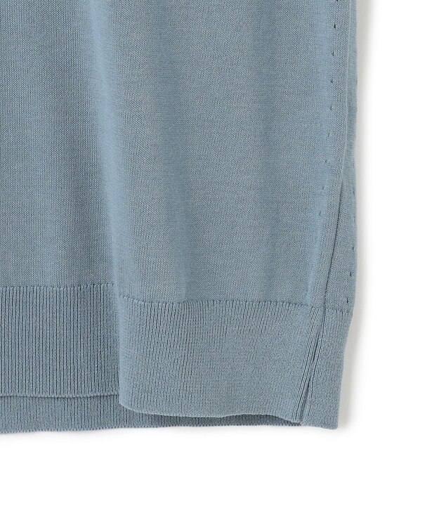 JOSEPH HOMME 【HIGH GRADE LINE】シルクコットン　モックネックニット スカイブルー系