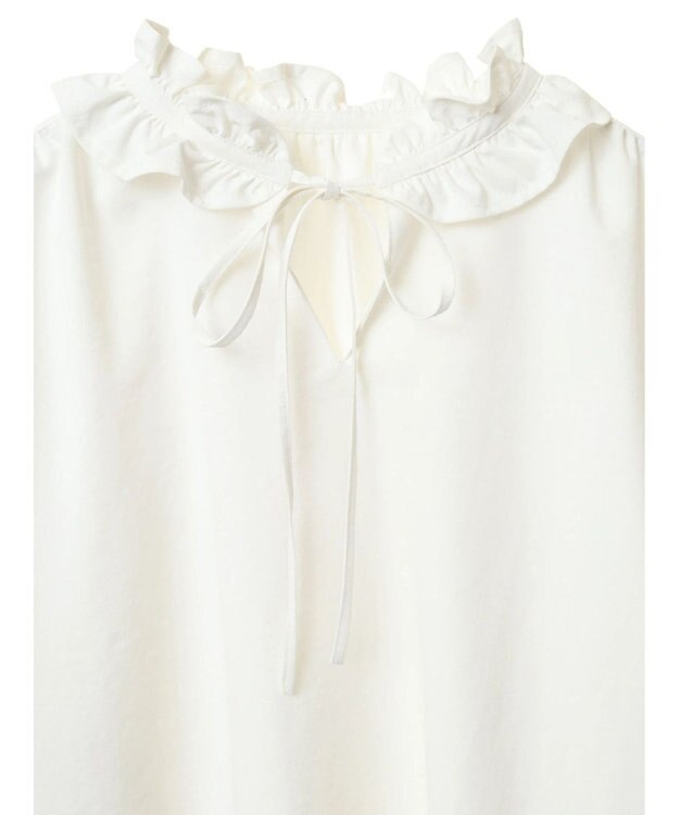 CRAFT STANDARD BOUTIQUE デシンフリル刺繍スリーブブラウス Off White