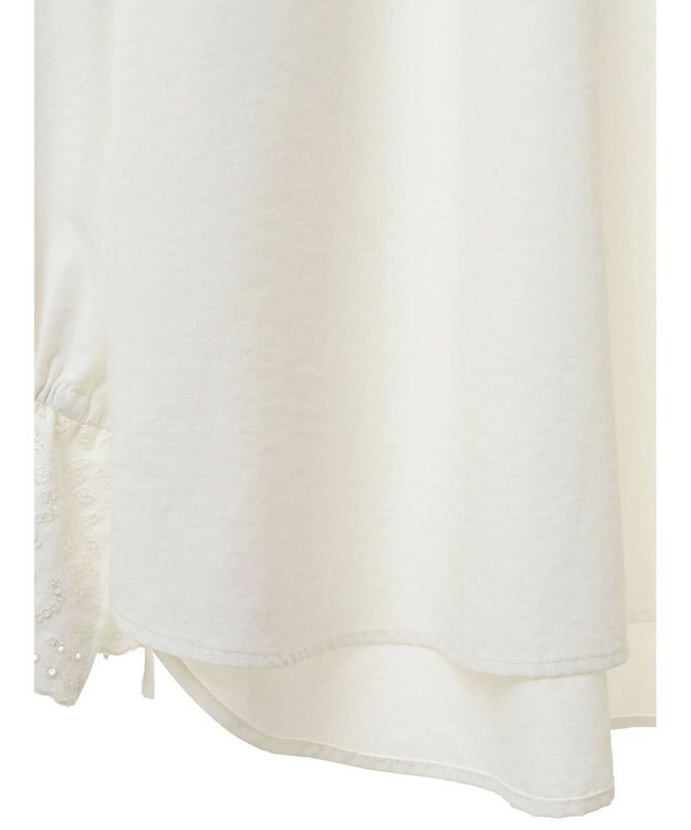 CRAFT STANDARD BOUTIQUE デシンフリル刺繍スリーブブラウス Off White