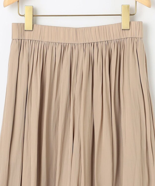 組曲 L 【WEB限定カラーあり】ギャザーライトデシン パンツ ベージュ系