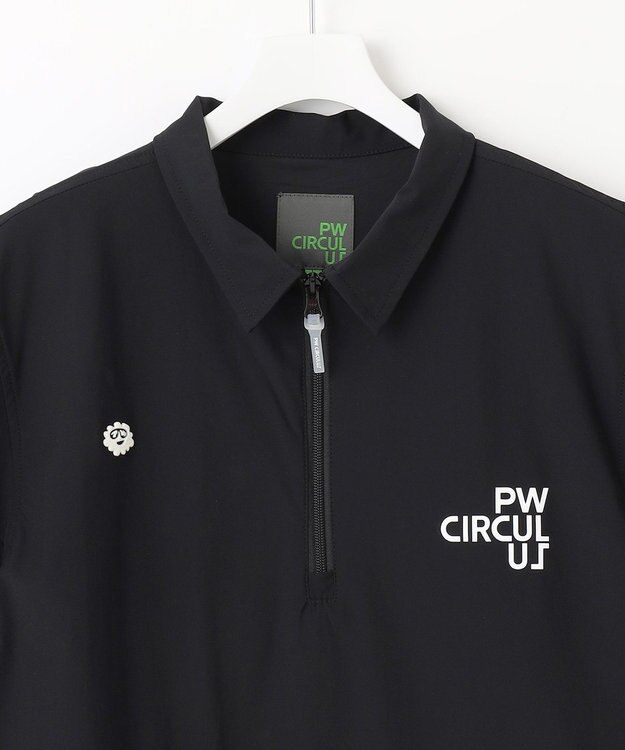 PW CIRCULUS 【機能性素材 TM ICE 使用】【MEN】ハーフジップ シャツ ブラック系