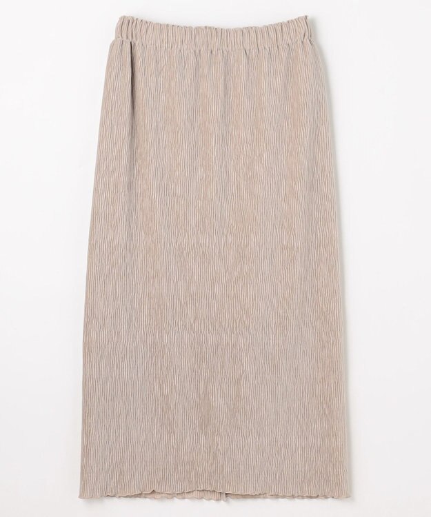 ANY L 【ウエストゴム】シュリンクベロアスカート ベージュ
