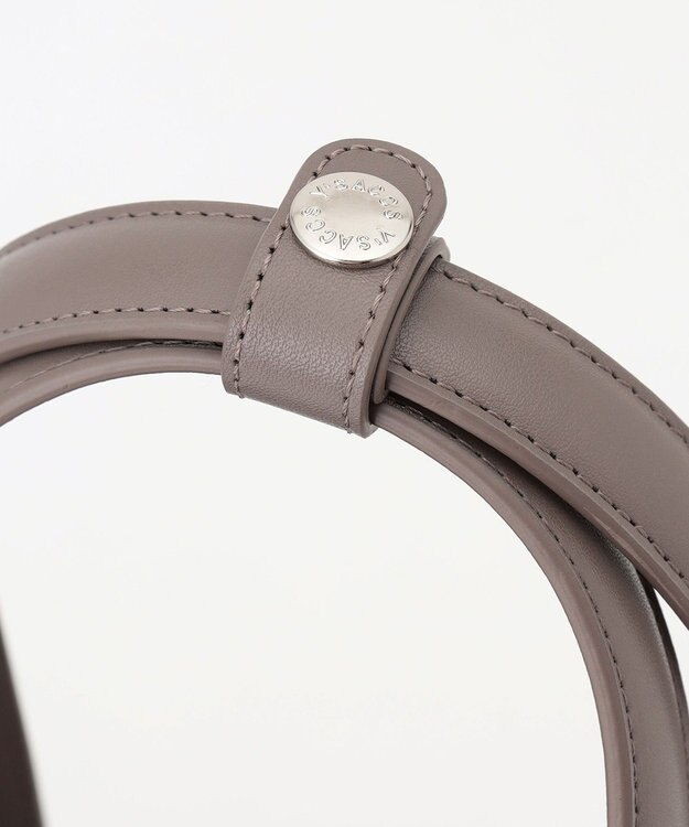 Y'SACCS 【リサイクルレザー】メッシュかごバッグ　large グレージュ×グレージュ