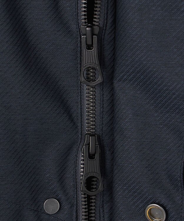 GOTAIRIKU 25年新作/3シーズン対応【仕事で着用可】メランジカルゼ フーデッドブルゾン_無地 ネイビー系