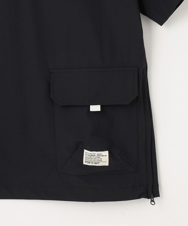 PW CIRCULUS 【機能性素材 TM ICE 使用】【MEN】ハーフジップ シャツ ブラック系