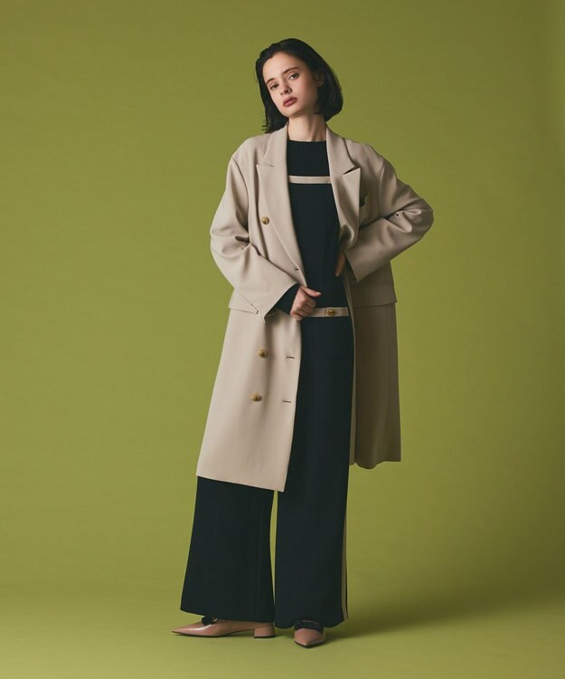 GRACE CONTINENTAL トリアセバイカラーサロペット ブラック