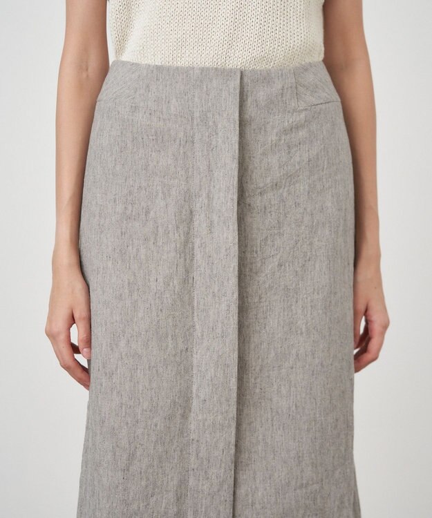 ATON LINEN RAMIE TOP | ペンシルスカート TOP GRAY