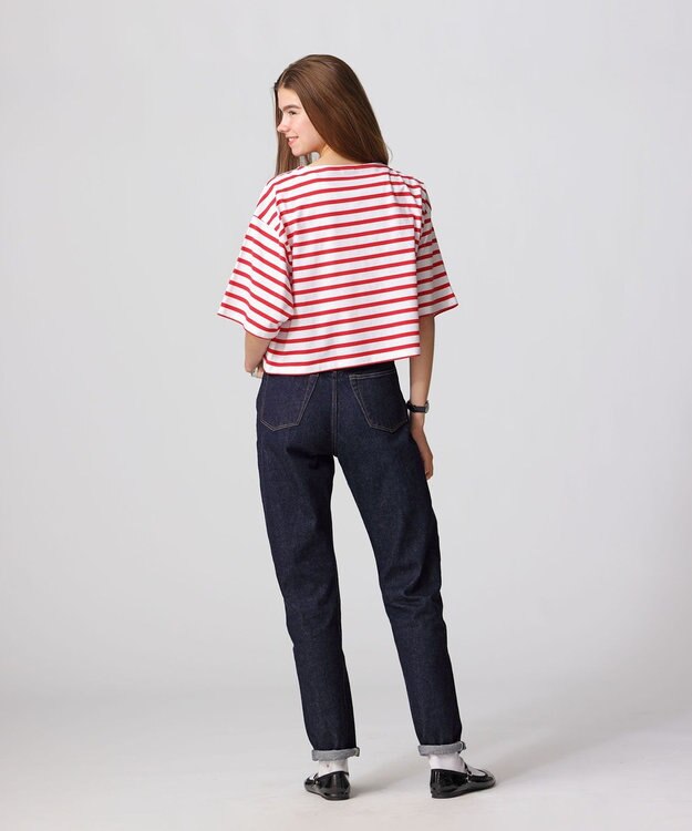 LENO BORDER T-SHIRT / ボーダーTシャツ WHITE×RED