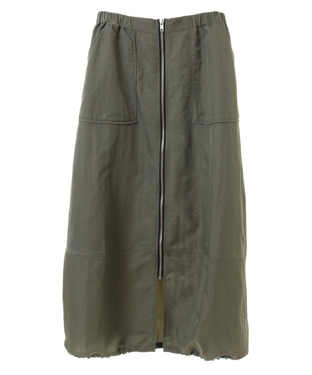 Green Parks フロントＺｉｐコクーンスカート Khaki