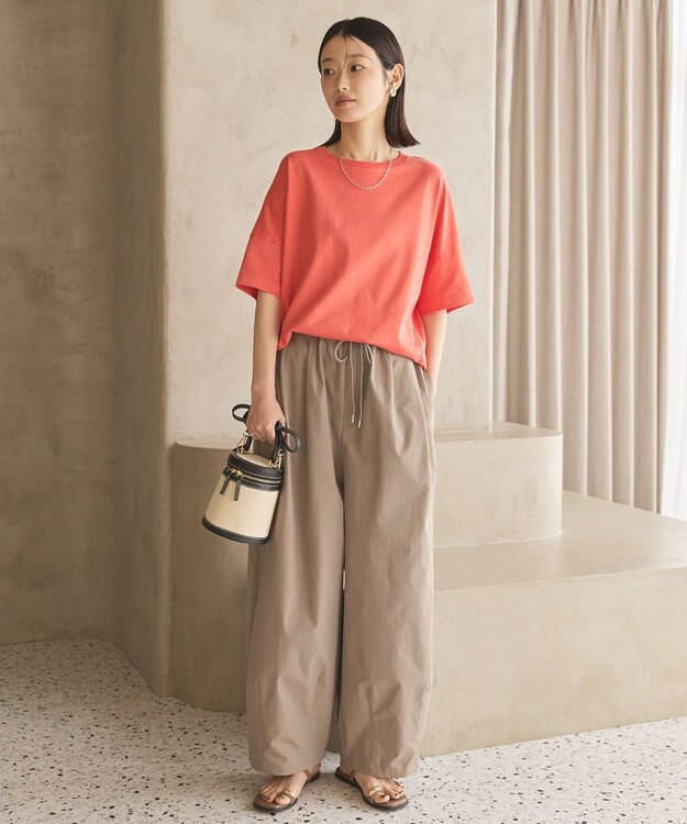 AMERICAN HOLIC 【新色追加】【接触冷感】コクーンシルエットカットソー Orange