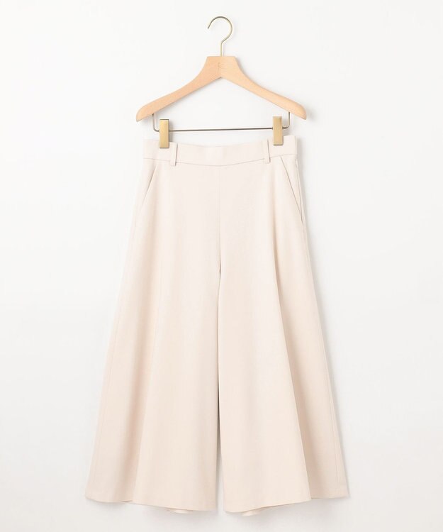 組曲 【WEB限定】ウールライクストレッチ フレアパンツ アイボリー系