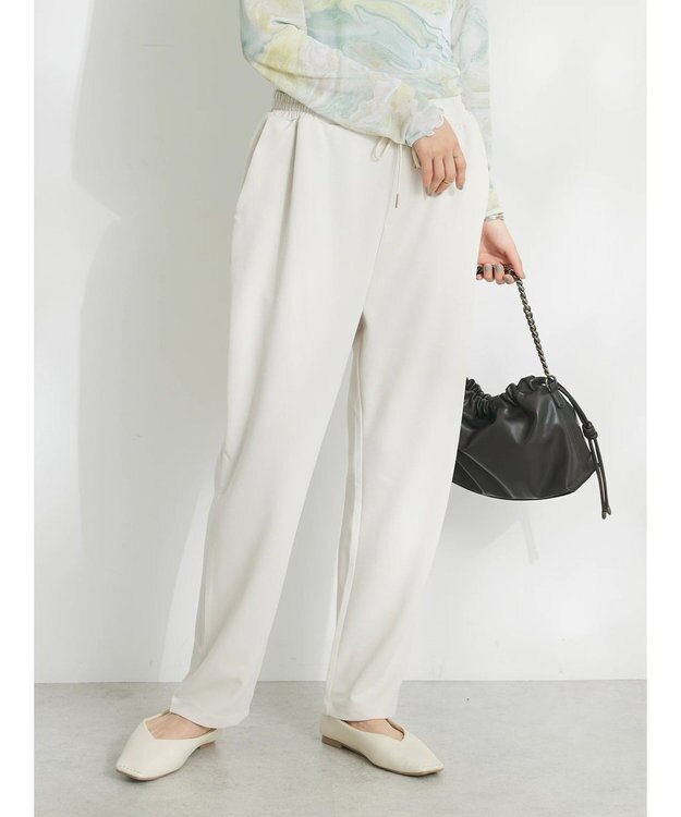 CRAFT STANDARD BOUTIQUE ストレッチカラーイージーパンツ Ivory