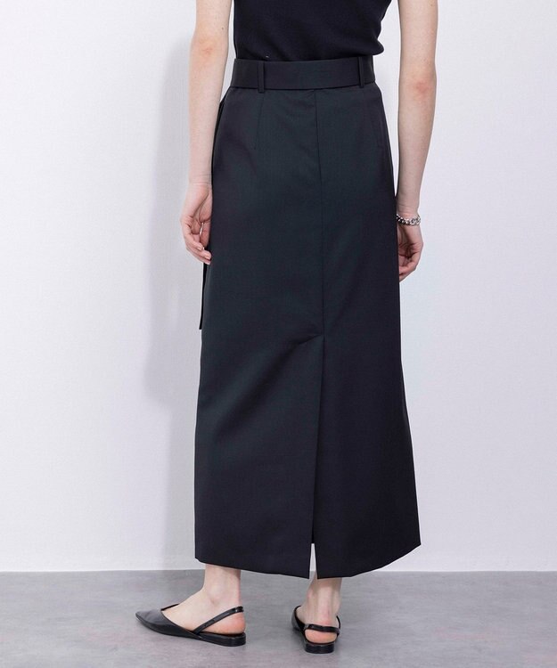 NAVE 【Nave・セットアップ可】ウールポリエステルツイルスカート ブラック系