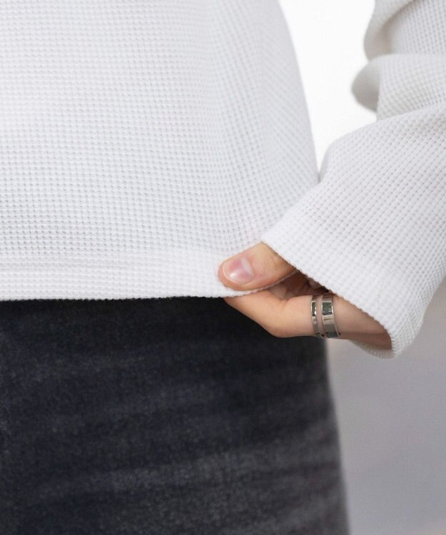 WEGO 【ユニセックス着用ITEM/MLサイズ展開】ワッフルT（LS） ホワイト