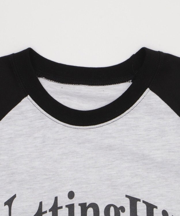 WEGO レタリングラグランT ブラック