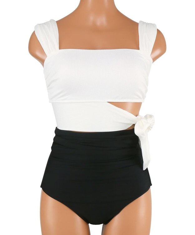 San-ai Resort（三愛水着楽園） 【SALE】【ナチュラルシェイプスイム　ライト】ノンワイヤービキニ　9M ホワイト×ブラック