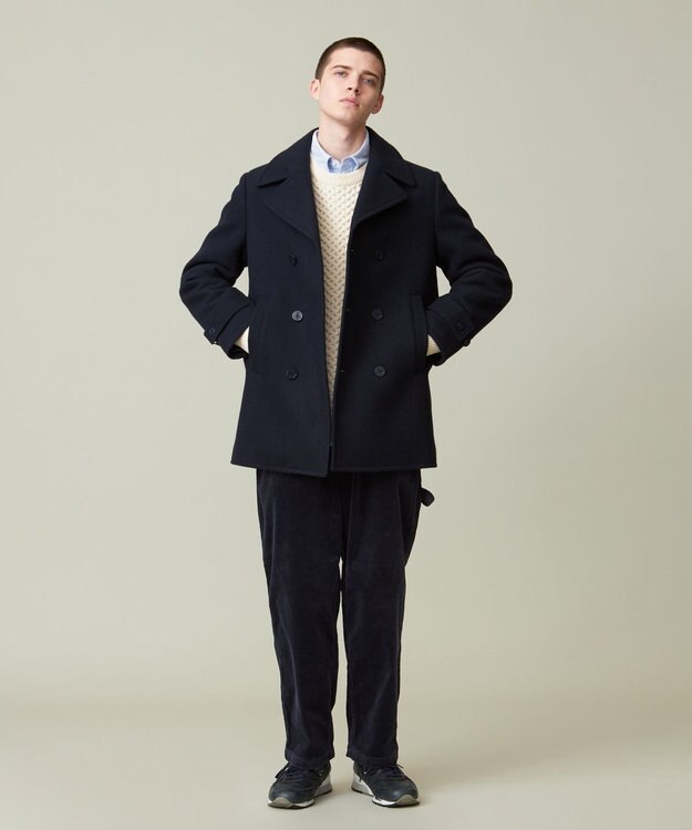 J.PRESS YORK STREET 【UNISEX】メルトン Pコート ネイビー系