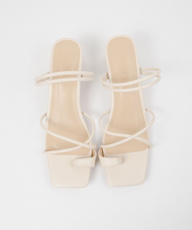 BONTRE 【PRECIEUX JOUET/プレシュウジュエ】ナロートングセットバックヒールサンダル/016PJ エクリュ