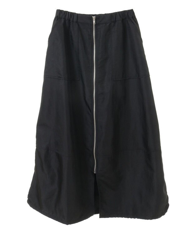 Green Parks フロントＺｉｐコクーンスカート Black