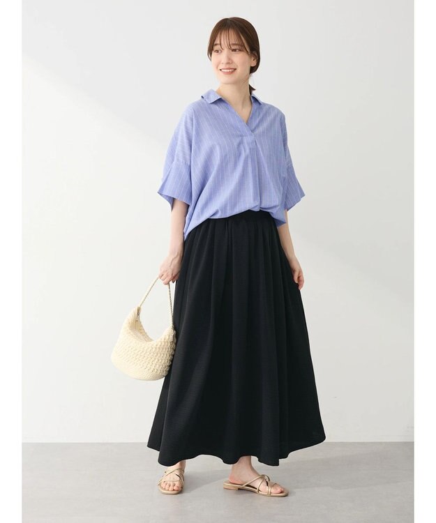 Green Parks ・ＳＵＧＡＲ　ＳＰＯＯＮ　ギャザーフレアスカート Black