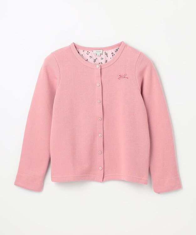 ANY KIDS 音符ボタンカーディガン ピンク