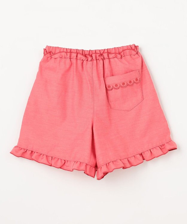 組曲 KIDS 【110-140㎝】 フリルヘムショートパンツ レッド