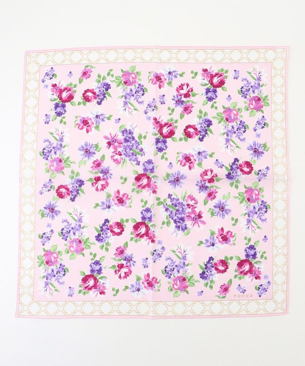 TOCCA ROMANTIC GARDEN HANDKERCHIEF ハンカチ ピンク系